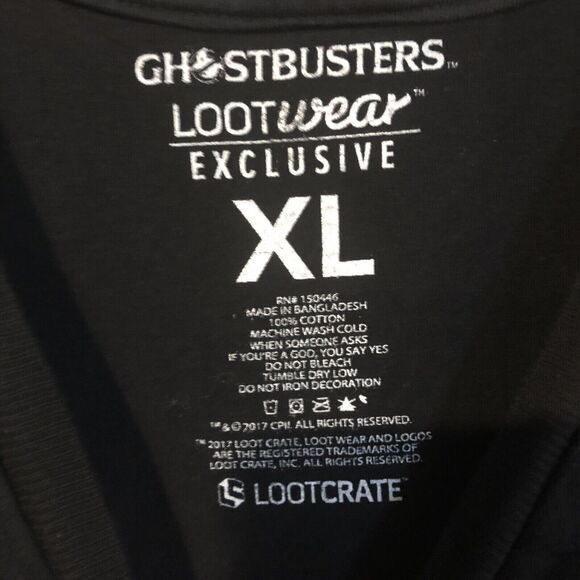 Ghostbusters Lootcrate Exclusive XL T-Shirt Slimer No-Ghost Logo Tee Pink Logo - Picture 3 of 6